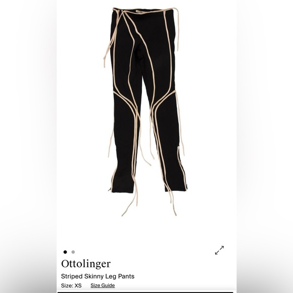 Chic Black Pants with Cream Accents